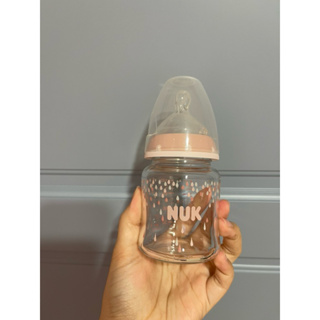 0-6m+ NUK 寬口徑彩色玻璃奶瓶 120ml