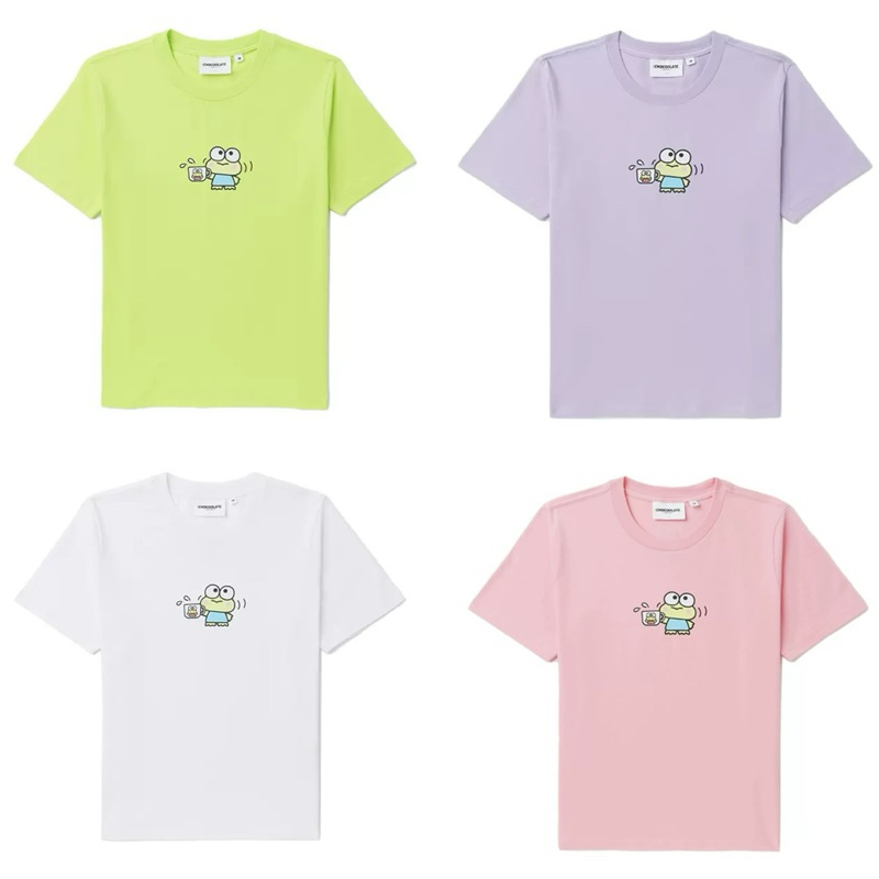 [代購:CHOCOOLATE] 三麗鷗聯名KeroKeroKeroppi大眼蛙系列 - 短袖印花T恤上衣