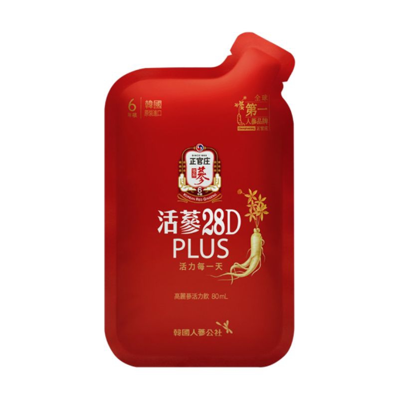 正官庄活蔘 28d plus。40包才出貨。