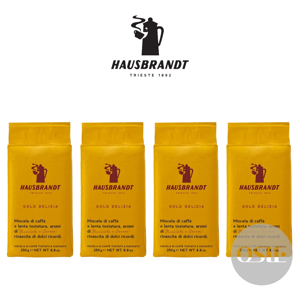 【大量優惠】1kg/4包/箱 義大利 Hausbrandt Gold Delizia 研磨咖啡粉