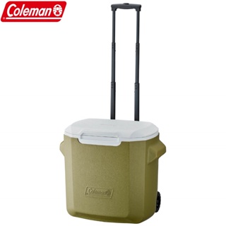 Coleman│CM-05748 綠橄欖拉桿冰箱│26L│保冷箱 行動冰箱 保冷冰桶│大營家露營登山休閒