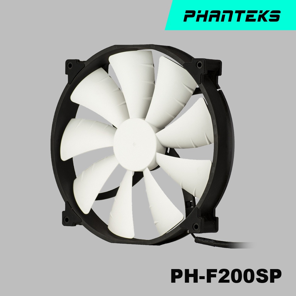 Phanteks 追風者PH-F200SP_BK 800RPM 黑白版20公分機箱散熱風扇(高風量/低噪音)