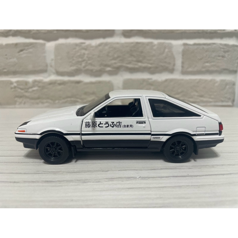 1:32合金模型車 天鷹車模  頭文字D TOYOYA AE86-車門 引擎蓋 後車廂 可開 上掀車燈 聲光