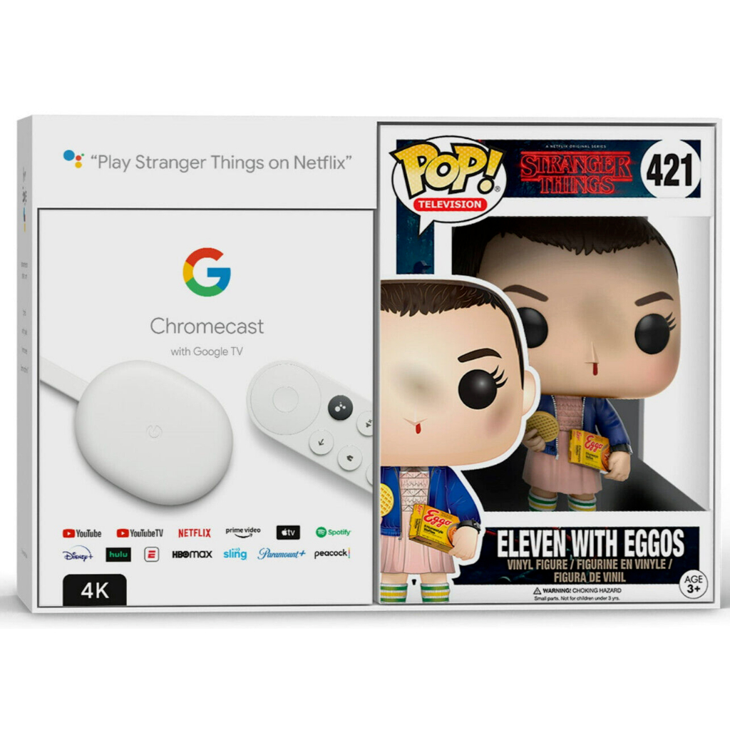 Chromecast with Google TV (4K) 全新未拆 附贈 Funko POP