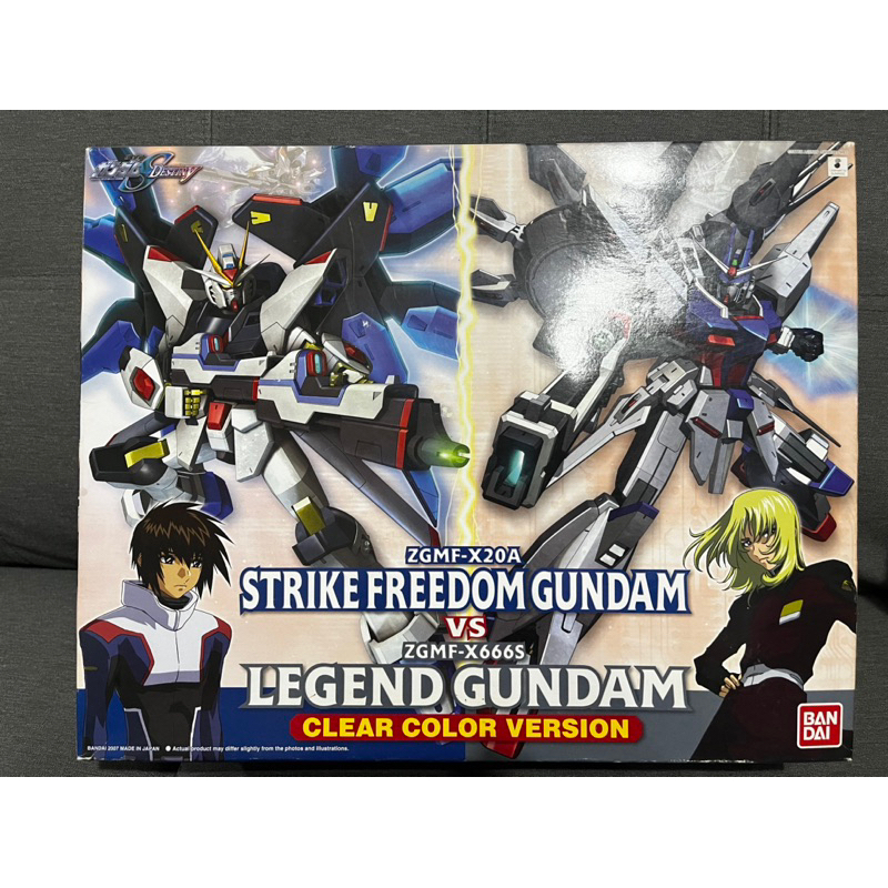 Bandai 萬代 1/100 透明版 Gundam Seed 攻擊自由鋼彈 傳奇鋼彈 現貨未組 內袋未拆 盒況如圖