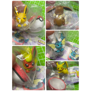 現貨 Bandai 萬代 寶可夢 旋轉咖啡杯 p5 皮卡丘 伊布 單售 轉蛋 公仔 神奇寶貝球