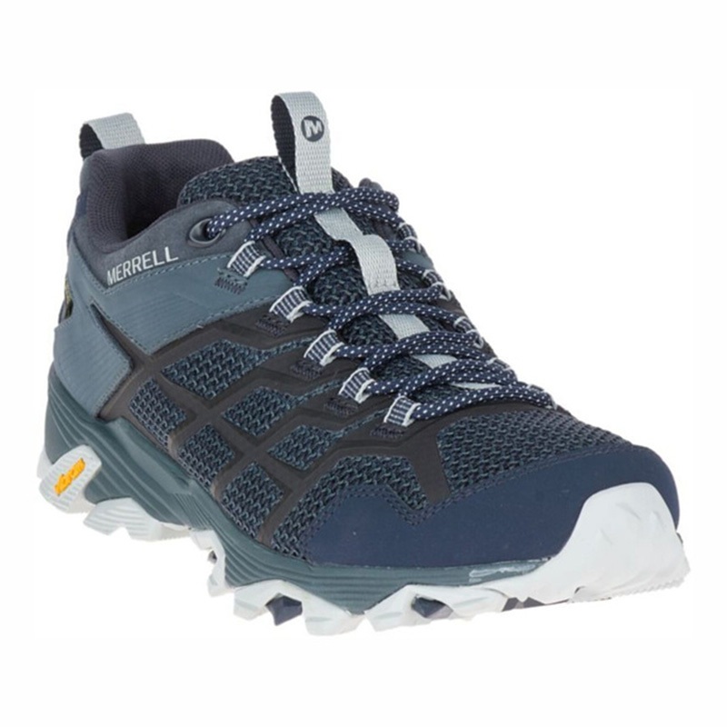 【MERRELL 美國】男 MOAB FST 2 GORE-TEX 登山鞋 深藍/灰 ML77453 戶外功能鞋
