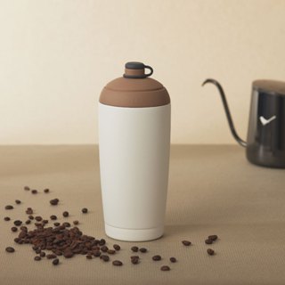 免運 臺灣製 YCCT速吸杯2代550ml(內膽陶瓷層) - 淺焙棕 - 啵一下就能喝的環保咖啡杯