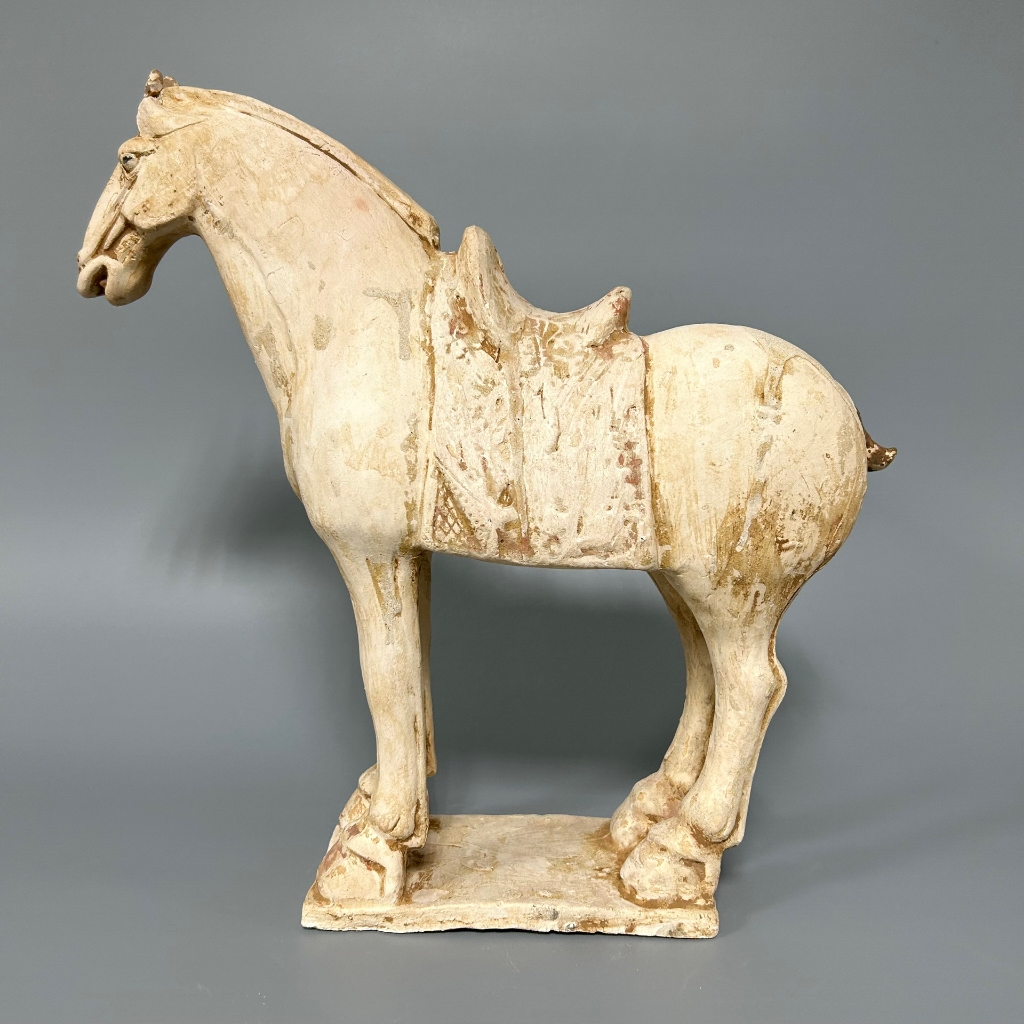 唐朝 馬俑 中國 陶器 藝術品 收藏 古玩