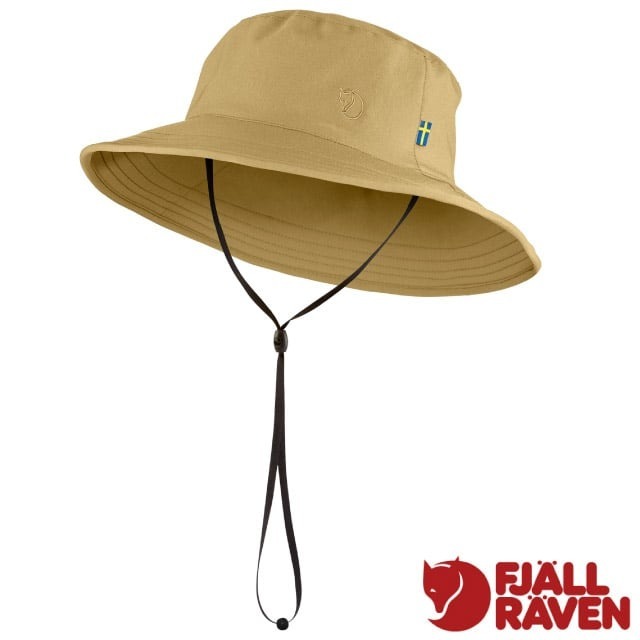 【Fjallraven 小狐狸】輕量快乾遮陽帽 Abisko Sun Hat 防曬帽 圓盤帽 漁夫帽_沙丘褐_77406