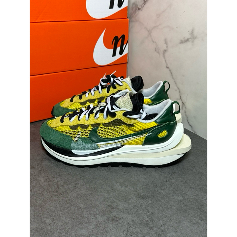 Sacai x Nike vaporwaffle 黃綠 結構