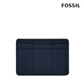 【FOSSIL 官方旗艦館】Everett 真皮卡夾-經典藍 ML4398545 (禮盒組附鐵盒)