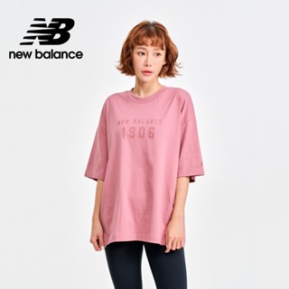 【New Balance】 NB 圓領寬鬆短袖上衣_女性_玫瑰粉_WT41519RSE