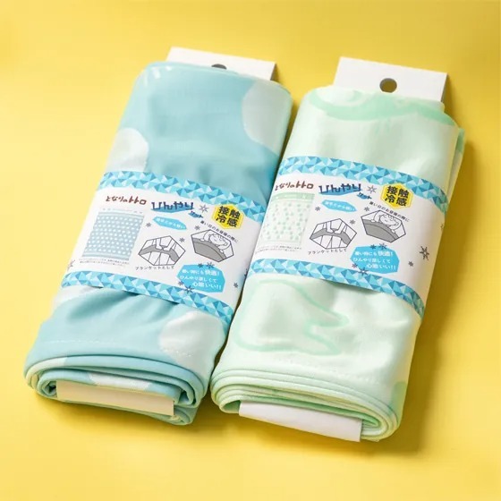 吉卜力 日本正品 舒適 涼冷感 披毯 薄被 宮崎駿 龍貓 剪影綠 灰塵精靈 剪影藍 蓋毯 涼感毯 涼毯 薄毯 毯子