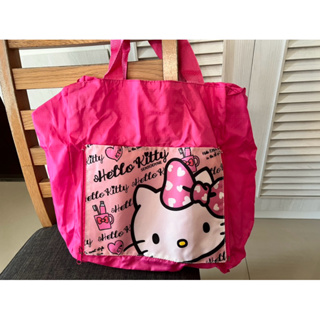 近全新Hello Kitty折疊收納行李袋/購物袋