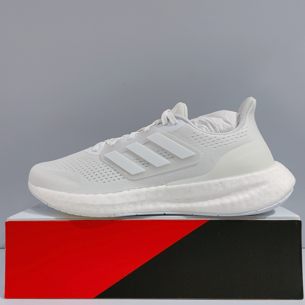 adidas PUREBOOST 23 WIDE 男生 白色 寬楦 網布 透氣 緩震 包覆 運動 慢跑鞋 IF8064