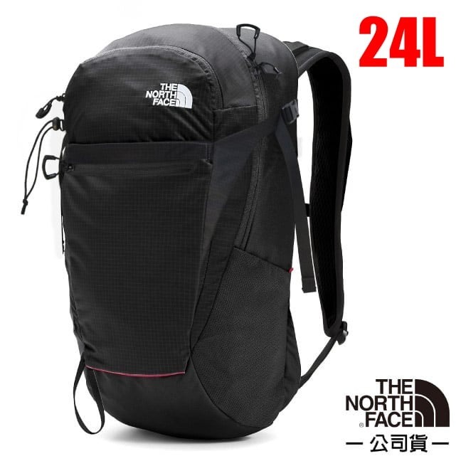 【The North Face】多功能雙肩後背包24L BASIN 24/登山健行背包 通勤休閒包 電腦包_黑_8AMQ