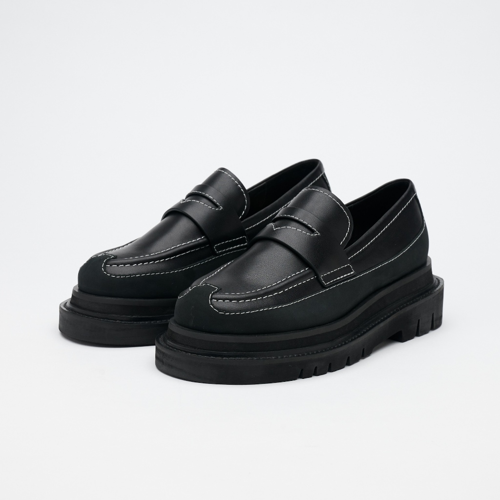 VATIC PENNY LOAFER Nappa 白車線納帕皮革樂福鞋 內外增高63mm