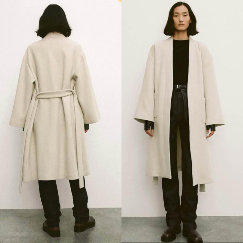 ZARA MANTECO バックル付き ポンチョコート M ZARA(ザラ) / MANTECO/ポンチョコート/ケープコート/XS/--/BLK