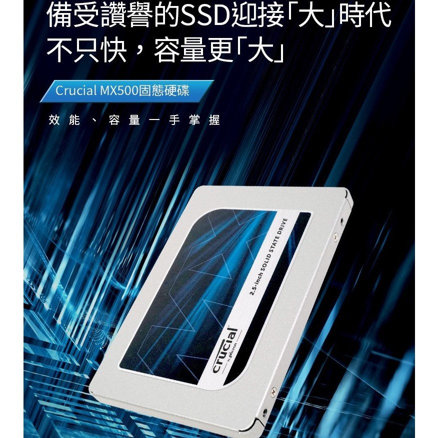 新北板橋面交價1900元。售全新【Micron 美光Crucial MX500 1TB 2.5吋固態硬碟(買錯容量出售)