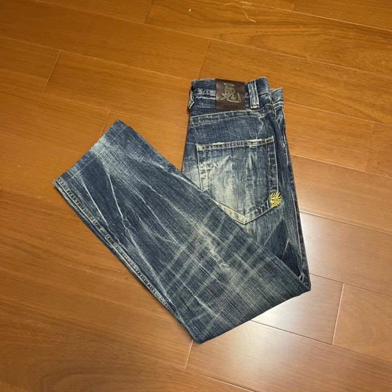 (Size 30w) 鬼洗小刺繡牛仔褲 （3031-5）