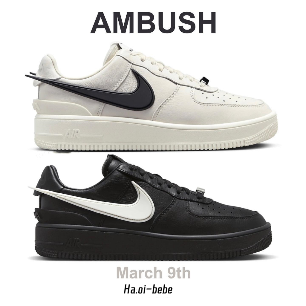 特惠 AMBUSH Nike air force 1黑 DV3464-001 白 DV3464-002 板鞋 休閒運動鞋