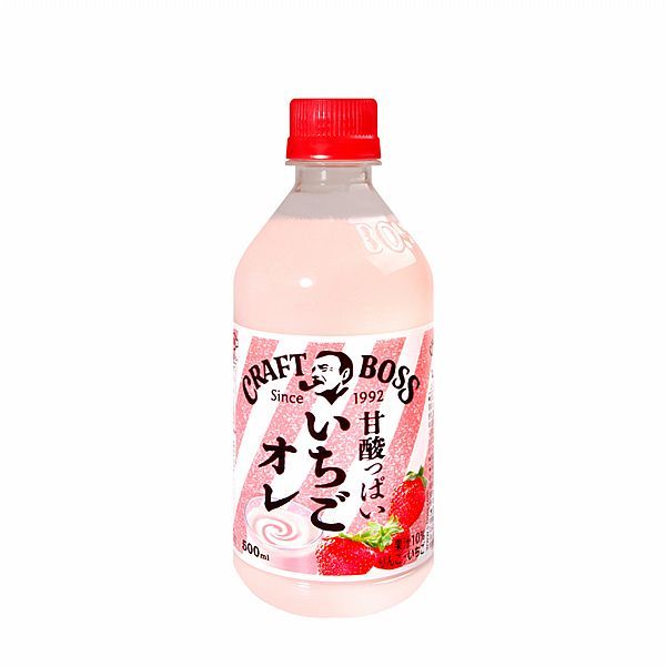 CRAFT BOSS 草莓歐蕾飲料(500ml) 三得利Suntory【小三美日】DS020277