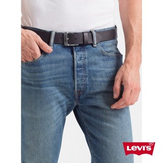 Levis 男款 真皮皮帶 精工Logo鐫刻釦頭 黑 77134-0611