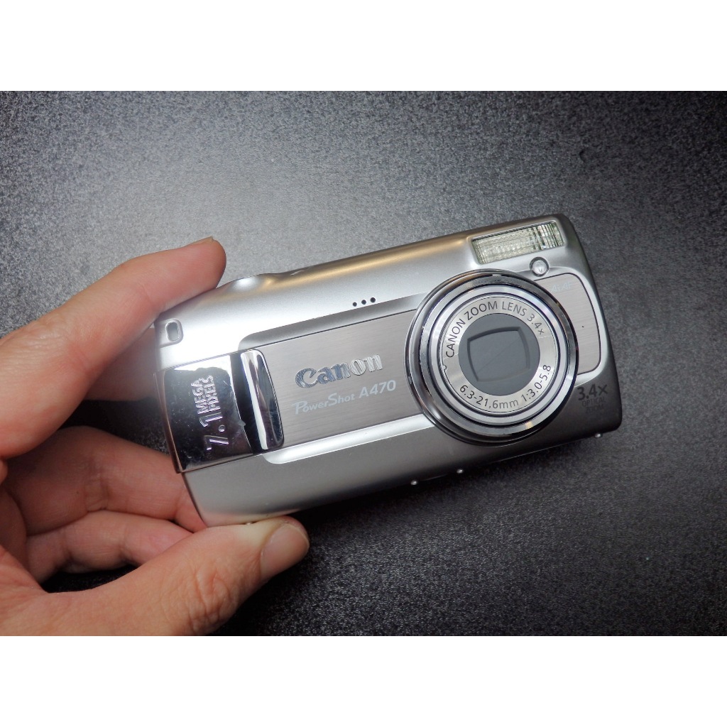 &lt;&lt;老數位相機&gt;&gt;CANON POWERSHOT A470 (AA電池 /710萬像素 /CCD/特殊色 )