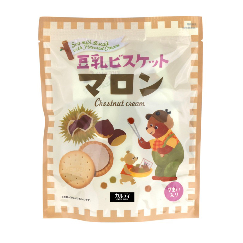 日本食品🇯🇵咖樂迪栗子風味豆乳夾心餅乾98g