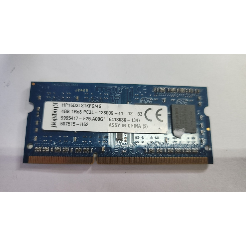 含稅 金士頓 筆記用 DDR3 1600 4GB 雙面顆粒 HP16D3LS1KFG/4G 02R803
