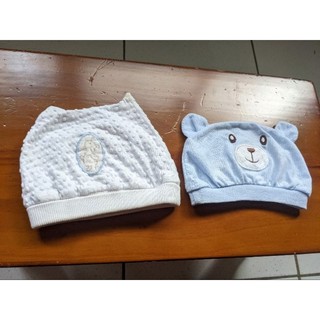 2手 2件組。les enphants 麗嬰房嬰兒帽 新生兒帽 保暖帽