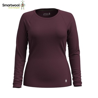 【SmartWool 美國】All-season 女款美麗諾羊毛內著長袖上衣 茄子色 SW016913L83 羊毛衣