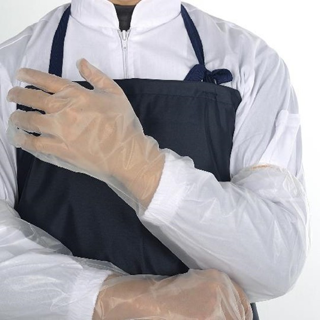 CPE袖套 加長型 鬆緊帶 拋棄式手套 左右手通用 涼拌 小吃 家用 食品廠