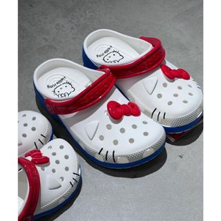 *米菲美國* Crocs Classic Clog x Hello Kitty 紅白洞洞鞋【209438-100】