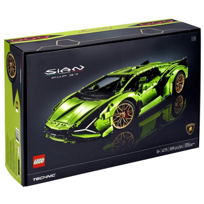 LEGO 樂高 盒組 42115 Technic Lamborghini Sian 藍寶堅尼 （盒損）