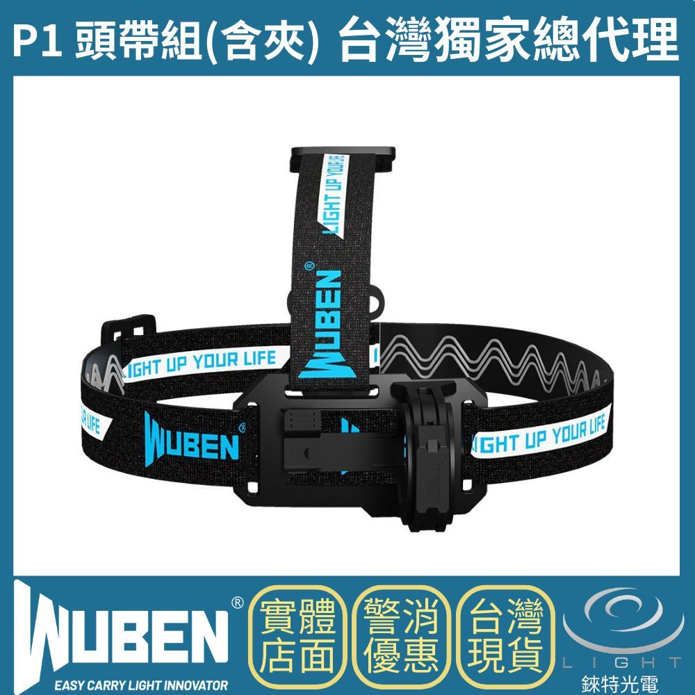 【錸特光電】WUBEN P1 頭燈帶組 適用型號 E7 X0 替換 手電筒 頭燈 快拆 頭帶 Headband 備用