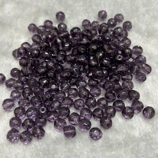 【ZZ小舖】D10 玻璃水晶 琉璃珠 切割面 菱形 珠子 深紫色 8mm 鑽石畫