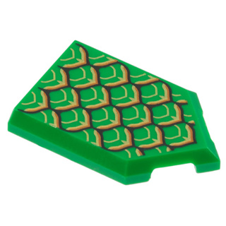LEGO 樂高 綠色 印刷 Tile 2x3 舞龍舞獅 龍舟 鱗片 22385pb290 80111
