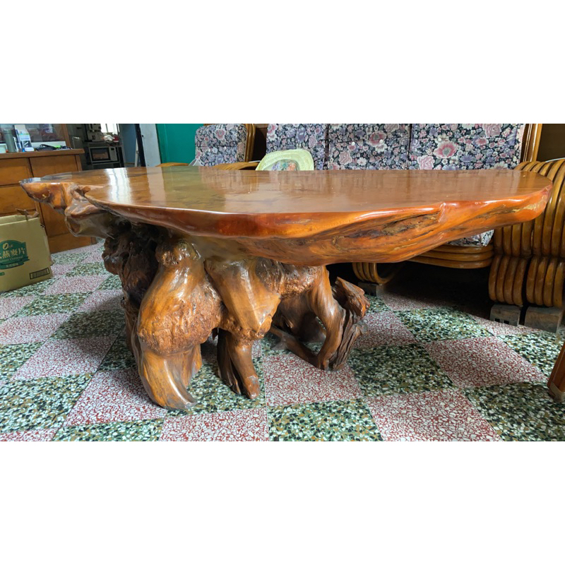台灣檜木樹瘤原木桌子