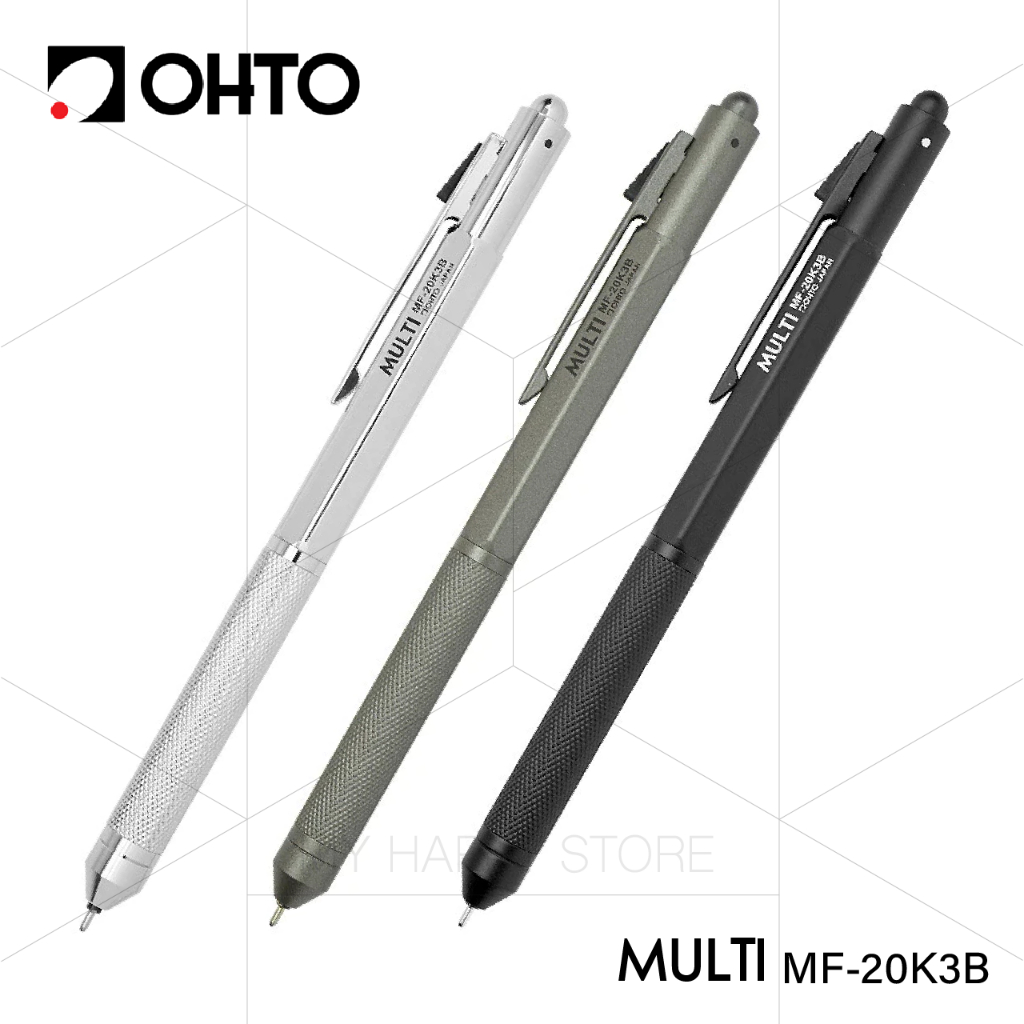 〔MHS〕OHTO MULTI MF-20K3B 鐘擺式多功能筆 自動鉛筆+2色 NEEDLE-POINT 極細原子筆