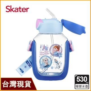 Skater 530ml 6DX吸管水壺｜冰雪奇緣水壺｜PDSH6DX｜透明吸管水壺