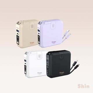 有標示Wh💕現貨【Timo】五合一自帶線磁吸行動電源 10000mAh 無線多功能萬用充LED螢幕顯示 90度折疊式插頭