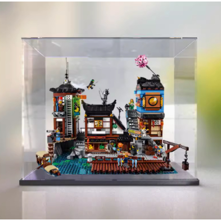 【❀大頭華❤推薦】【收藏級】亞克力展示盒樂高70657 幻影忍者城市碼頭LEGO積木玩具透明防塵盒