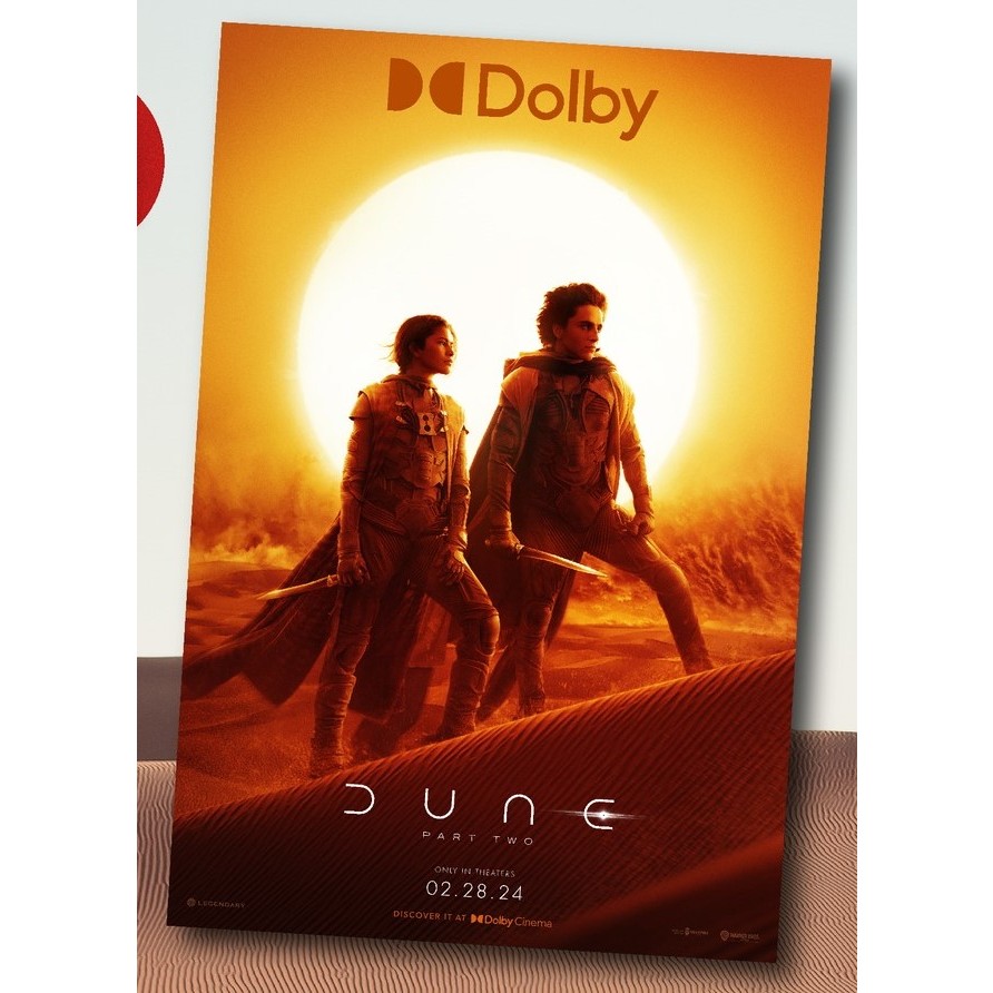 沙丘2 海報 A3 杜比海報 沙丘 提摩西 夏勒梅 千黛亞 沙丘 第二部 Dolby Cinema 獨家 電影海報