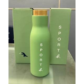 SPORT b.時尚保溫瓶-綠-木紋蓋(500ml)全新品