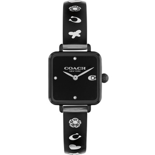 COACH 吳謹言廣告款 方形手鐲女錶-優雅黑/22mm CO14504307