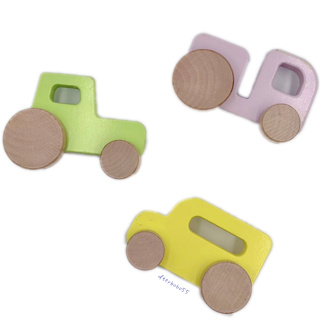 北歐簡約木玩 手感玩具車 莫蘭迪色系木製車 福利品