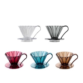 日本三洋 CAFEC 花瓣濾杯 樹脂款 Tritan款 V01 V02 1-2人份/2-4人份