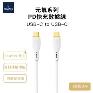 【WiWU】元氣系列 100W PD 快充 數據線 YQ04 Type-C 2米